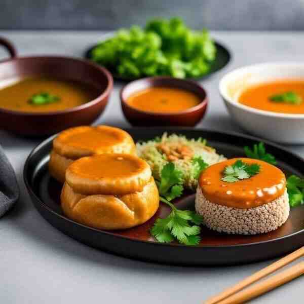 Рулет из рульки с рыжим соусом